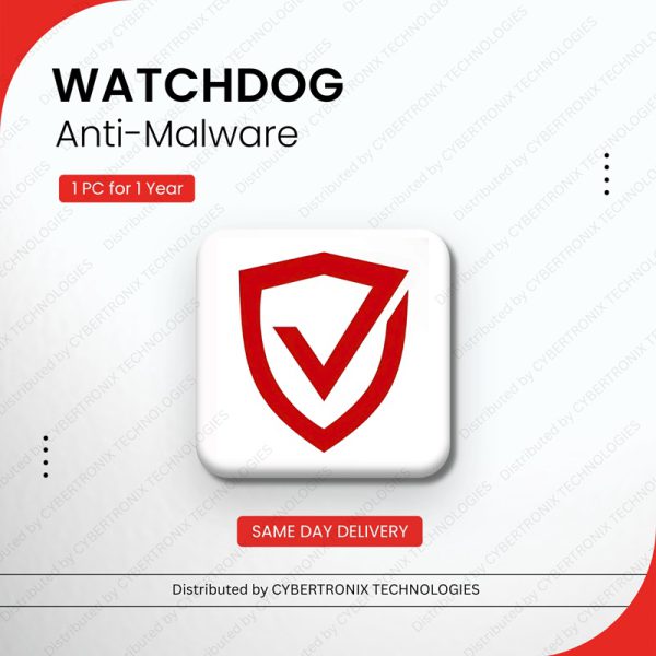 Watchdog Anti-Malware | 1 PC for 1 Year | Digital License | SAME DAY DELIVERY