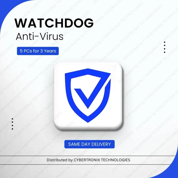 برنامج Watchdog لمكافحة الفيروسات | 5 أجهزة كمبيوتر لمدة 3 سنوات | ترخيص رقمي | توصيل في نفس اليوم