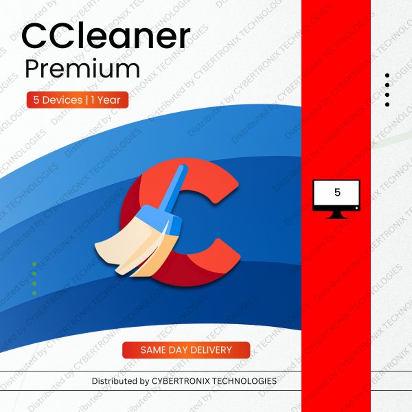 CCleaner Premium | 5 أجهزة لمدة عام واحد | ترخيص رقمي | توصيل في نفس اليوم