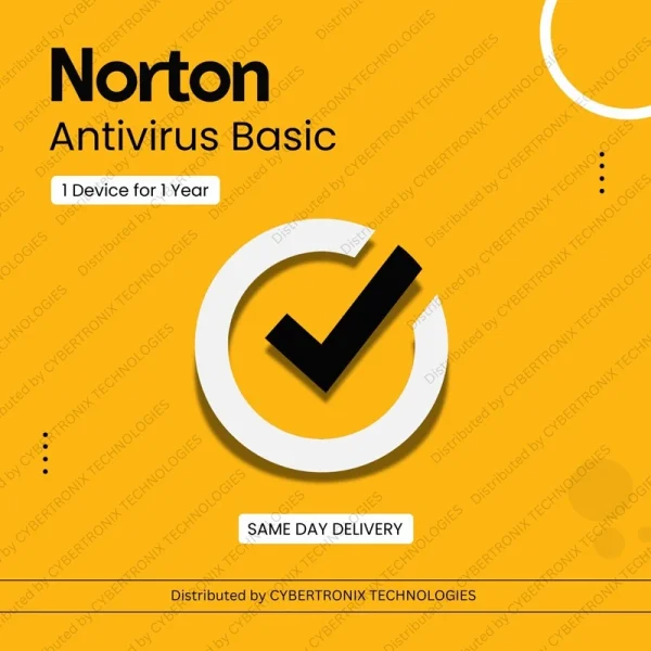 Norton Antivirus Basic | 1 Device for 1 Year | PC / Mac® / Phones / Tablets| Digital License | SAME DAY DELIVERY