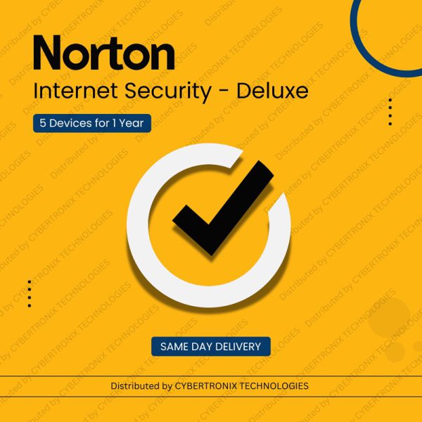 Norton Internet Security – Deluxe | 5 Devices for 1 Year | PC / Mac® / Phones / Tablets | Digital License | SAME DAY DELIVERY