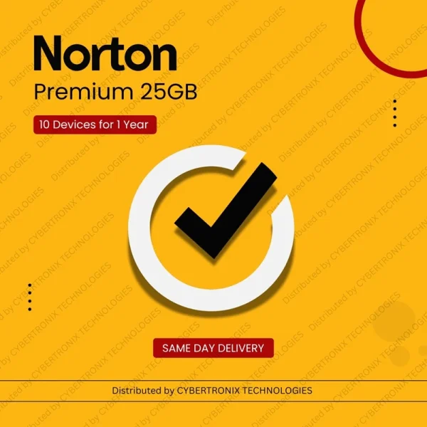 Norton Premium 25 ГБ | 10 устройств на 1 год | ПК / Mac® / Телефоны / Планшеты | Цифровая лицензия | Доставка в тот же день