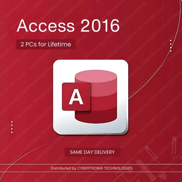 Microsoft Access 2016 | 2PCs for Lifetime | Windows | Digital License | Same Day Delivery
