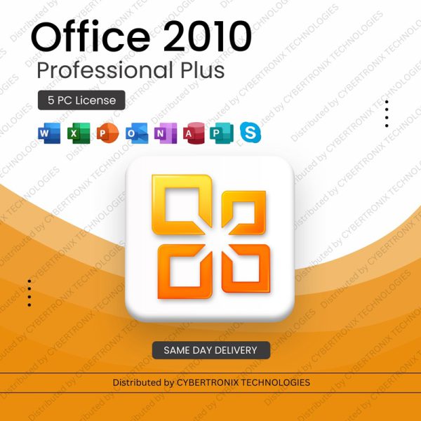 مايكروسوفت أوفيس 2010 بروفيشنال بلس | ترخيص لخمسة أجهزة كمبيوتر | ويندوز | ترخيص رقمي | توصيل في نفس اليوم