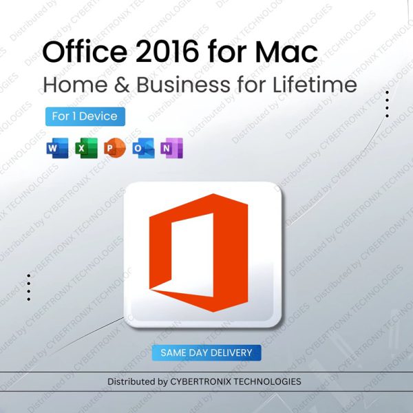 Microsoft Office 2016 for Mac | Home & Business | Lifetime Subscription for 1 Device | Digital License | Same Day Delivery