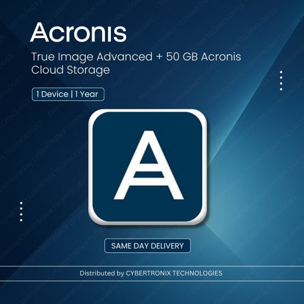 Acronis True Image Advanced + 50 ГБ облачного хранилища Acronis Cloud Storage | 1 устройство 1 | Цифровая лицензия | ДОСТАВКА В ТОТ ЖЕ ДЕНЬ