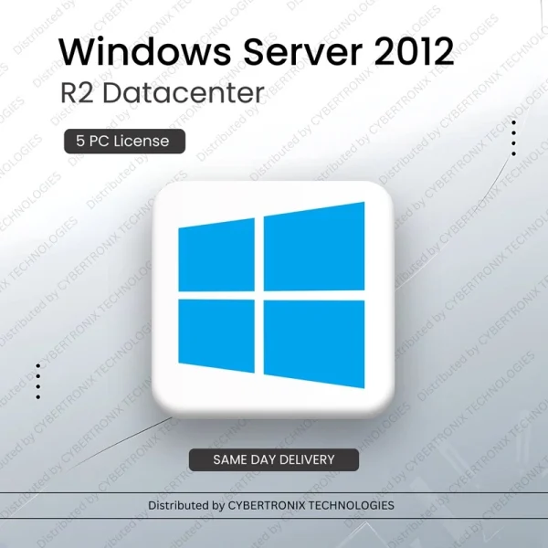 مايكروسوفت ويندوز سيرفر 2012 R2 داتا سنتر | ترخيص لـ 5 أجهزة كمبيوتر | ترخيص رقمي | توصيل في نفس اليوم