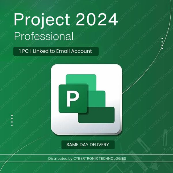 Microsoft Project 2024 Professional | 1 ПК, привязанный к учетной записи электронной почты | Windows | Цифровая лицензия | Доставка в тот же день