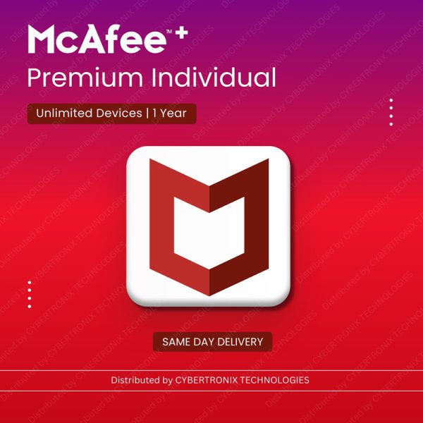 McAfee+ Premium Individual | Unlimited Devices for 1 Year | Digital License | SAME DAY DELIVERY