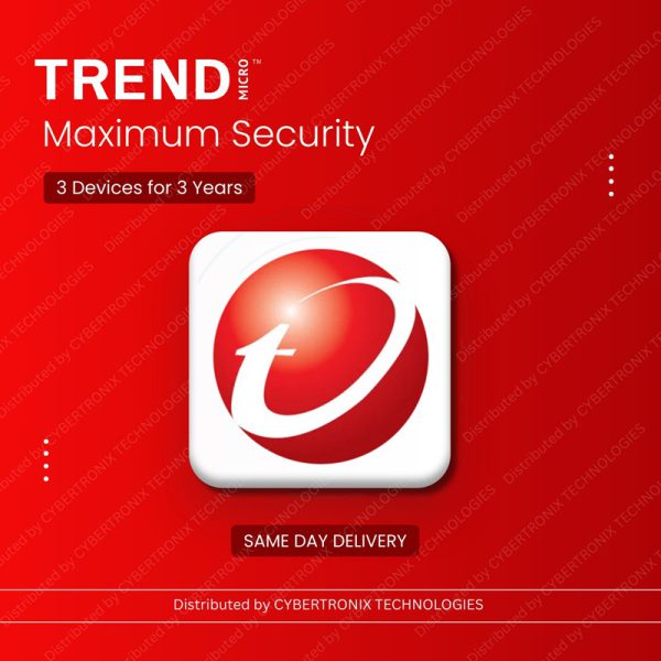 Trend Micro Maximum Security | 3 устройства на 3 года | Цифровая лицензия | Доставка в тот же день