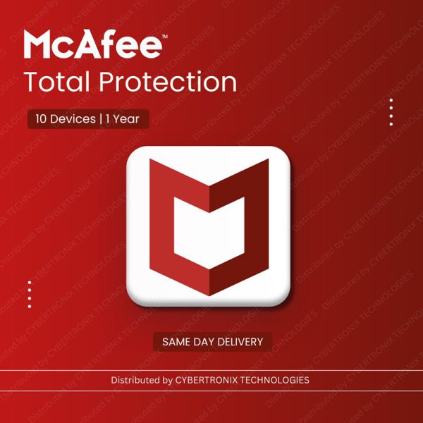 حماية McAfee الشاملة | 10 أجهزة لمدة عام واحد | ترخيص رقمي | توصيل في نفس اليوم