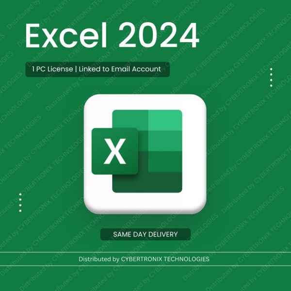 مايكروسوفت إكسل 2024 | جهاز كمبيوتر واحد مرتبط بحساب بريد إلكتروني | ويندوز | ترخيص رقمي | توصيل في نفس اليوم