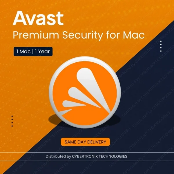Avast Premium Security | 1 Mac for 1 Year | Digital License | Same Day Delivery