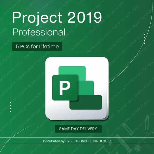 مايكروسوفت بروجكت 2019 بروفيشنال | 5 أجهزة كمبيوتر مدى الحياة | ويندوز | ترخيص رقمي | توصيل في نفس اليوم