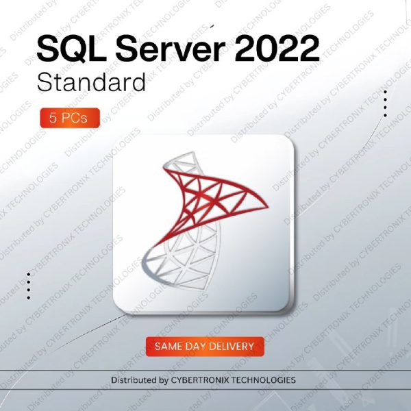 Microsoft SQL Server 2022 Standard, 5 комплектов | Windows | Цифровая лицензия | Доставка в тот же день