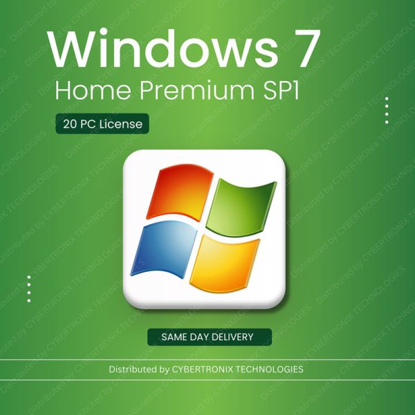 Microsoft Windows 7 Home Premium SP1 | Лицензия на 20 ПК | Цифровая лицензия | Доставка в тот же день