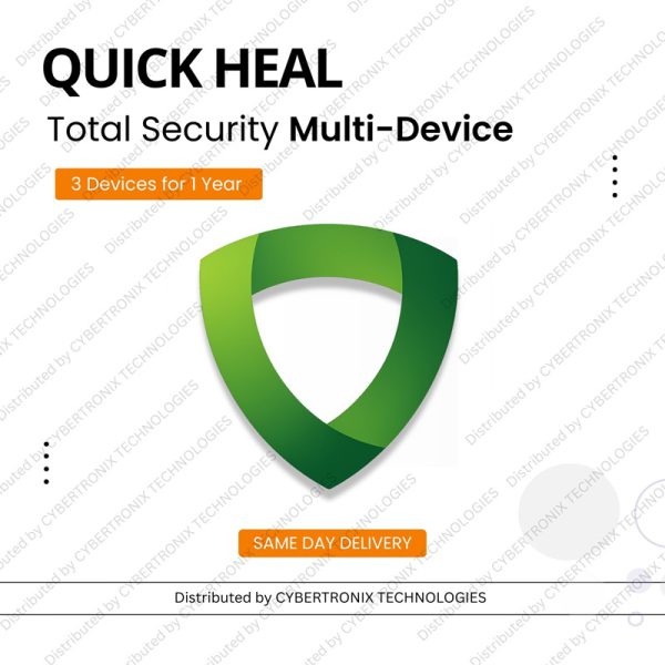 برنامج Quick Heal Total Security متعدد الأجهزة لثلاثة أجهزة لمدة عام | ويندوز، ماك، وأندرويد | اشتراك رقمي | توصيل في نفس اليوم
