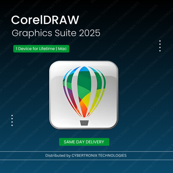 مجموعة برامج CorelDRAW Graphics Suite 2025 | جهاز واحد مدى الحياة | ماك | ترخيص رقمي | توصيل في نفس اليوم