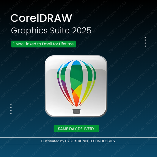 CorelDRAW Graphics Suite 2025 | 1 MAC Linked to Email for Lifetime | Digital License | Same Day Delivery