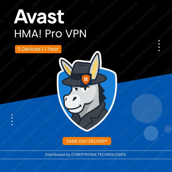Avast HMA! Pro VPN | 5 Devices for 1 Year | Digital License | Same Day Delivery
