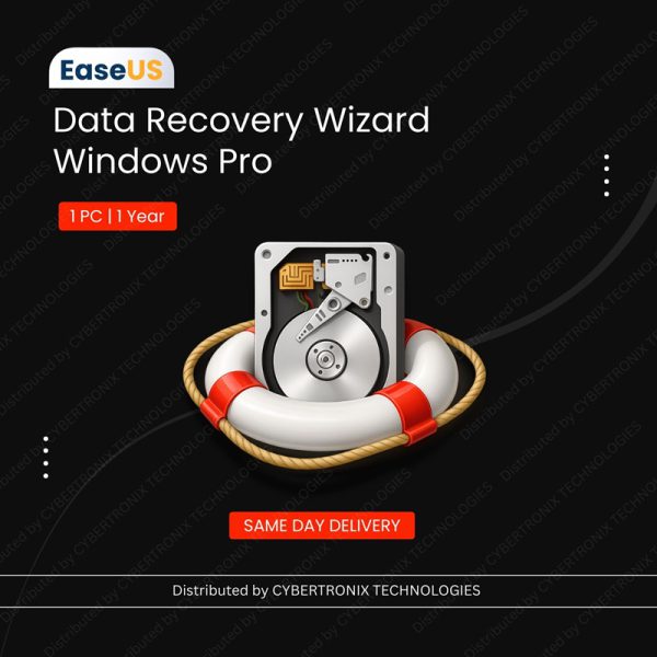 EaseUS Data Recovery Wizard Windows Pro | 1 PC for 1 Year | Digital License | Same Day Delivery