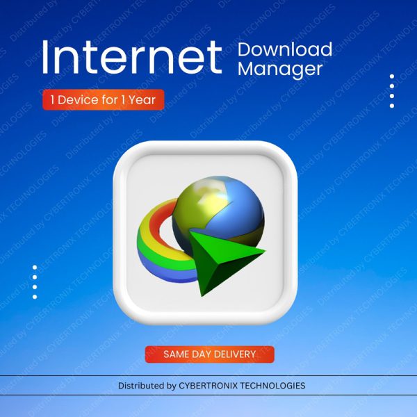 برنامج IDM لإدارة تنزيلات الإنترنت | جهاز كمبيوتر واحد مرتبط بالبريد الإلكتروني لمدة عام | ترخيص رقمي | توصيل في نفس اليوم