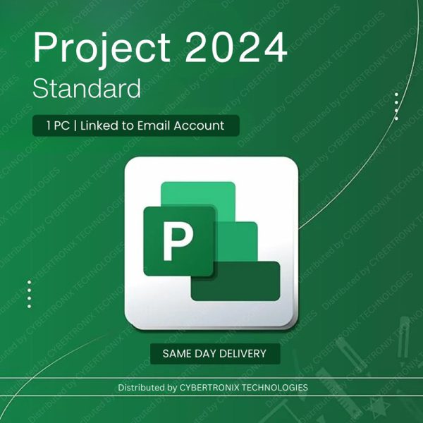 Microsoft Project 2024 Standard | 1 ПК, привязанный к учетной записи электронной почты | Windows | Цифровая лицензия | Доставка в тот же день