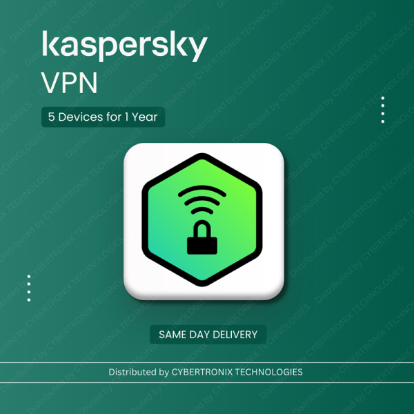 Kaspersky VPN | 5 Devices for 1 Year | Digital License | Same Day Delivery