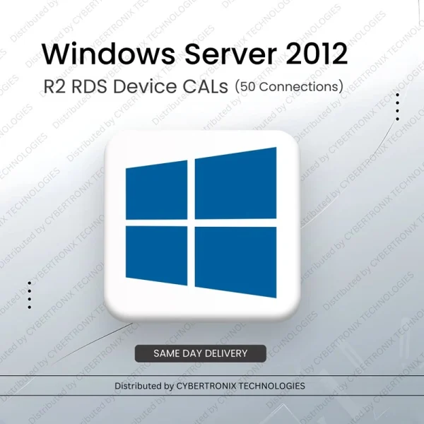تراخيص وصول العميل (CALs) لأجهزة خدمات سطح المكتب البعيد (RDS) لنظام التشغيل Microsoft Windows Server 2012 R2 (50 اتصالاً) | ترخيص رقمي | توصيل في نفس اليوم