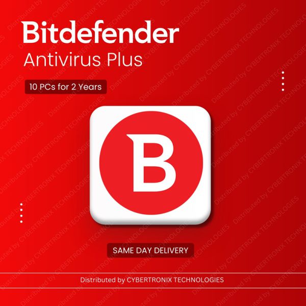 Bitdefender Antivirus Plus | 10 ПК на 2 года | Цифровая лицензия | Доставка в тот же день