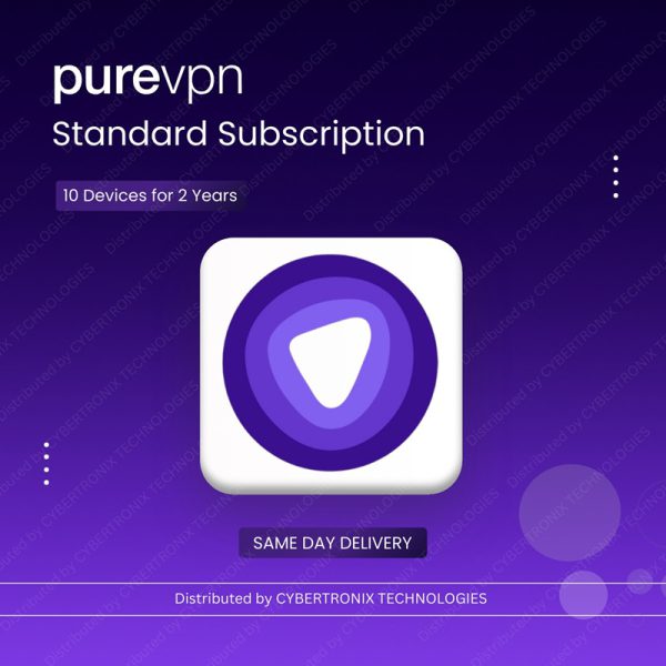 Стандартная подписка PureVPN | 10 устройств на 2 года | Цифровая лицензия | Доставка в тот же день