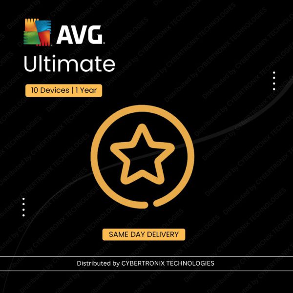 AVG Ultimate | 10 Devices for 1 Year | Digital License | Same Day Delivery