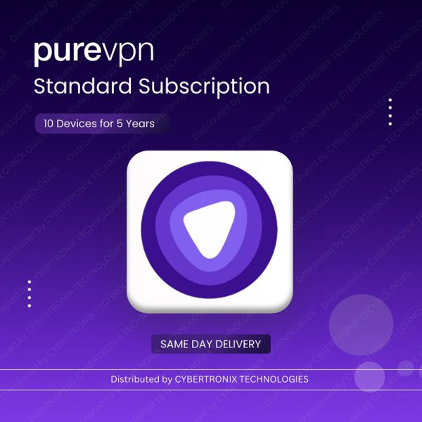 PureVPN Standard Subscription | 10 Devices for 5 Years | Digital License | SAME DAY DELIVERY