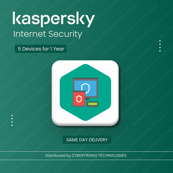 Kaspersky Internet Security | 5 Devices 1 Year | Digital License | Same Day Delivery