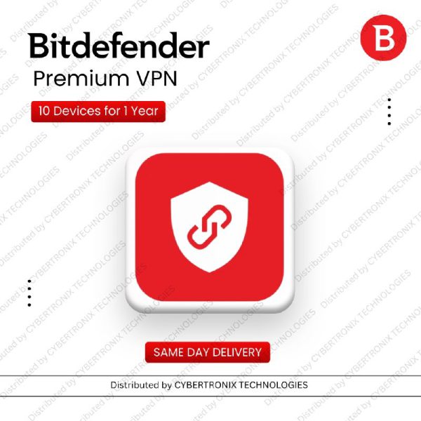 Bitdefender Premium VPN | 10 устройств на 1 год | Цифровая лицензия | Доставка в тот же день