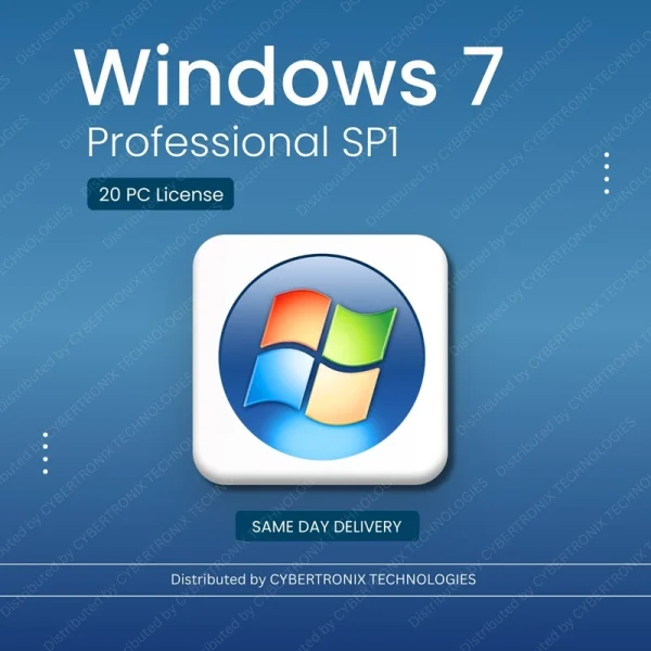 Microsoft Windows 7 Professional SP1 | Лицензия на 20 ПК | Цифровая лицензия | Доставка в тот же день