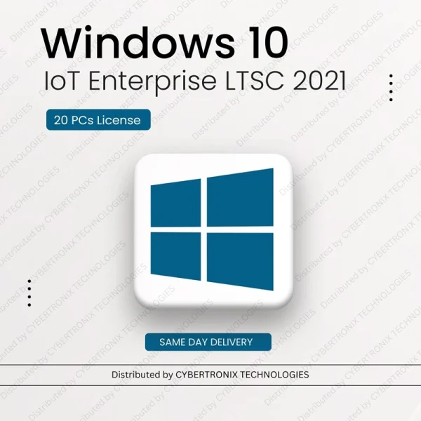 Microsoft Windows 10 IoT Enterprise LTSC 2021 | 20 PC License | Digital License | SAME DAY DELIVERY