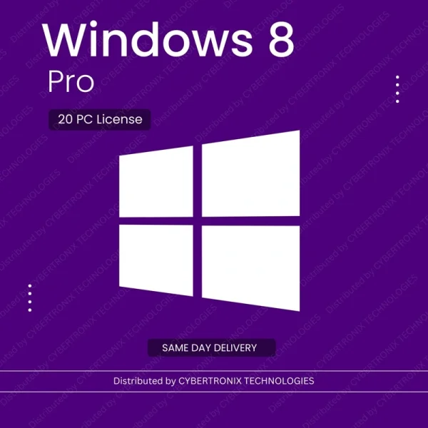 Microsoft Windows 8 Pro | 20 PC License | Digital License | SAME DAY DELIVERY