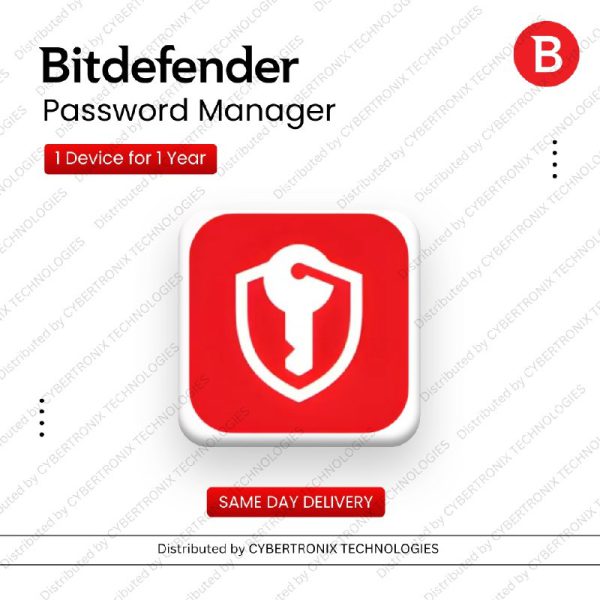 مدير كلمات مرور Bitdefender | جهاز واحد لمدة عام واحد | ترخيص رقمي | توصيل في نفس اليوم
