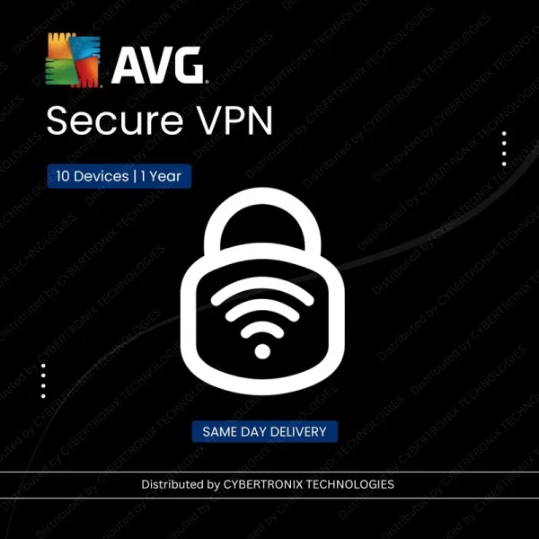 AVG Secure VPN | 10 Devices for 1 Year | Digital License | Same Day Delivery