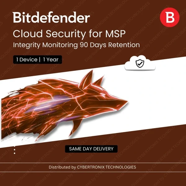 Bitdefender Cloud Security для MSP – Мониторинг целостности данных. Срок хранения 90 дней | 1 устройство на 1 год | Цифровая лицензия | Доставка в тот же день