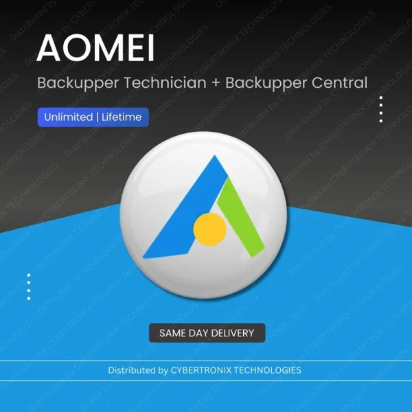 AOMEI Backupper Technician + AOMEI Backupper Central | Lifetime Upgrade | Digital License | SAME DAY DELIVERY