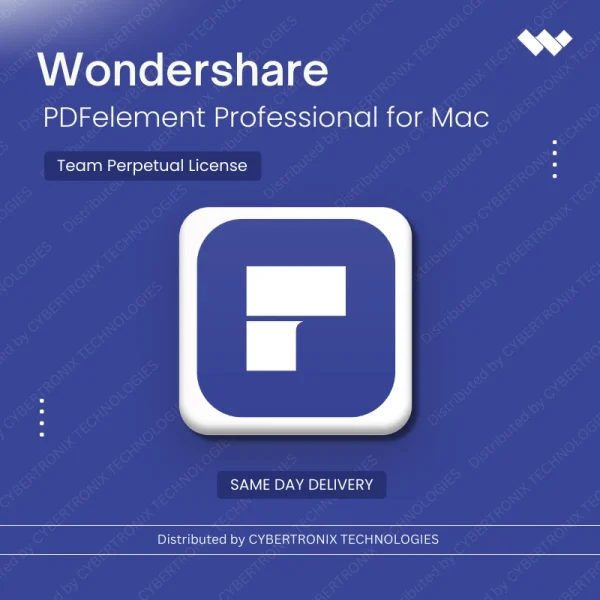 Wondershare PDFelement Professional for Mac Team | Perpetual License | Digital License | Same Day Delivery
