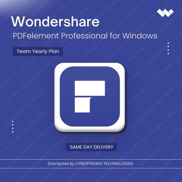Wondershare PDFelement Professional for Windows Team | 1 Year | Digital License | Same Day Delivery
