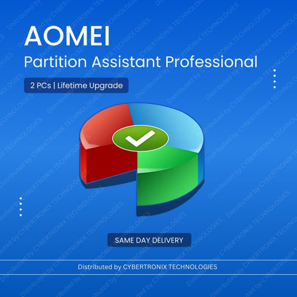 برنامج AOMEI Partition Assistant Professional لجهازين | ترقية مدى الحياة | ترخيص رقمي | توصيل في نفس اليوم
