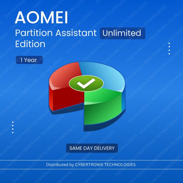 برنامج AOMEI Partition Assistant الإصدار غير المحدود | سنة واحدة | ترخيص رقمي | توصيل في نفس اليوم