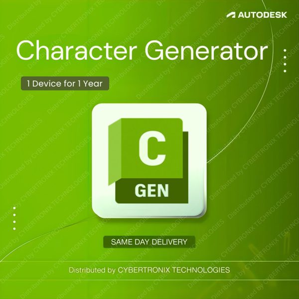 برنامج Autodesk Character Generator | جهاز واحد لمدة عام واحد | ترخيص رقمي | توصيل في نفس اليوم