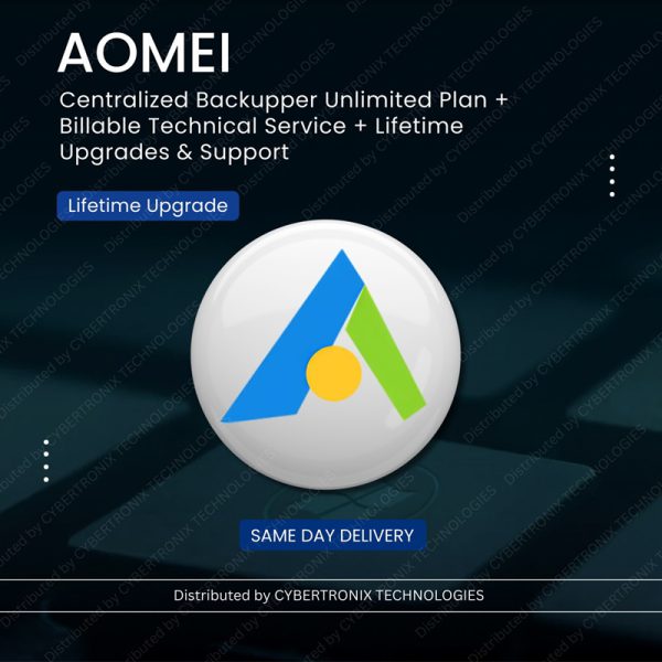 AOMEI Centralized Backupper Unlimited Plan +Billable Technical Service+Lifetime Upgrades & Support | Lifetime Upgrade | Digital License | SAME DAY DELIVERY