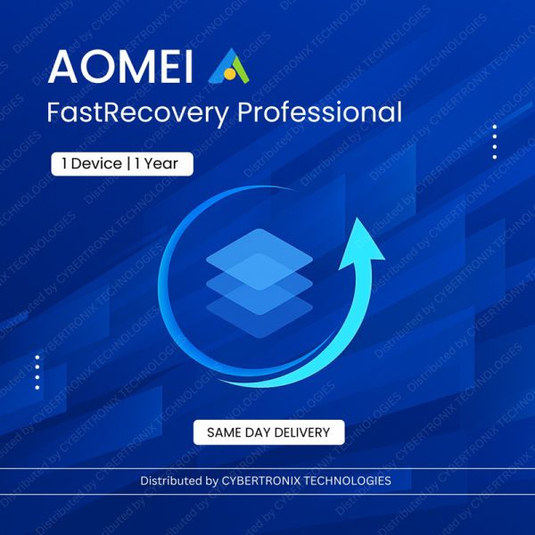 AOMEI FastRecovery Professional  1 Device 1 Year | Digital License | SAME DAY DELIVERY