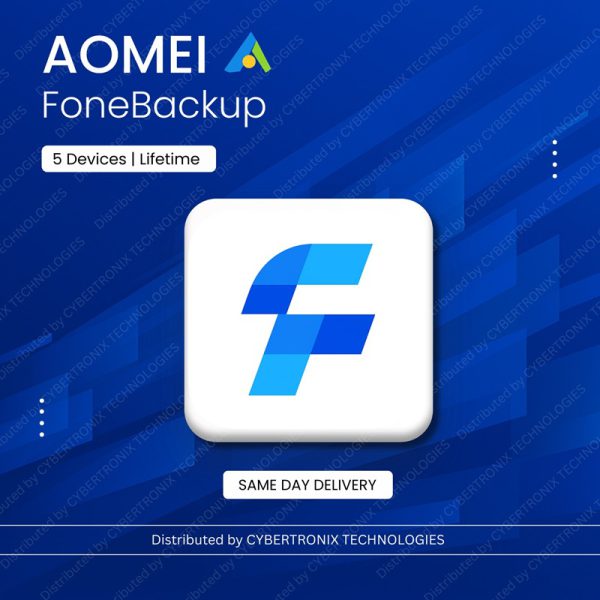 AOMEI FoneBackup | 5 Devices Lifetime | Digital License | SAME DAY DELIVERY